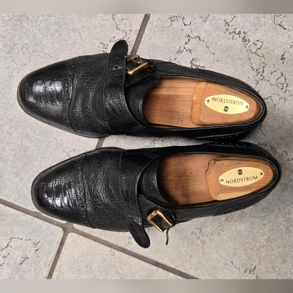 Moreschi Black Textured Leather Oxfords (Shoe tree not included) - Picture 3 of 6